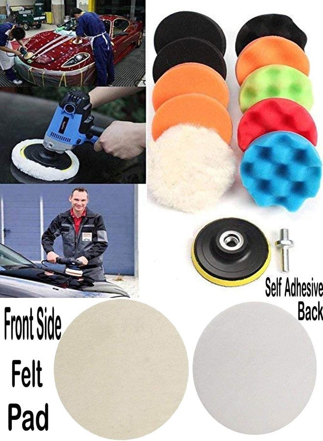 دي آي واي كرافتس مجموعة أدوات يدوية مكونة من 10 قطع، 4 بوصة، تتضمن وسادات تلميع إسفنجية صوفية، وسادات تلميع بالشمع، وسادات تلميع مركبة، وسادات إسفنجية للتلميع (عبوة من 10 قطع، 4 بوصة) - Image 3